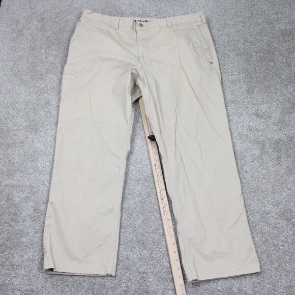 Duluth Trading Pants Men 40x30 Beige Duluthflex Ballroom Cotton Stretch Straight - Picture 3 of 12